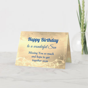 Distance Happy Birthday Son Card