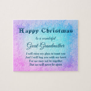 Distance Happy Christmas Great Grandmother Jigsaw Puzzle