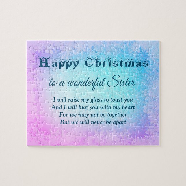 Distance Happy Christmas Sister Jigsaw Puzzle (Horizontal)