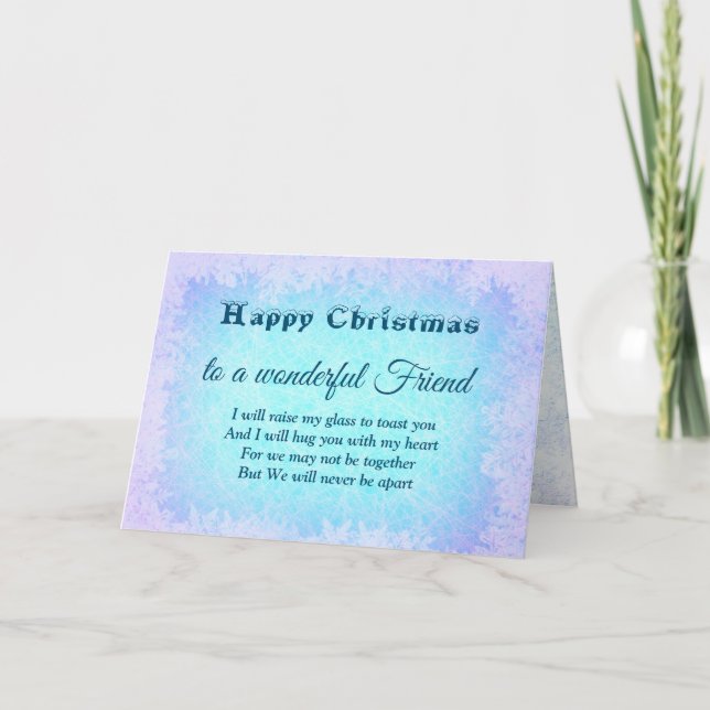 Distance Happy Christmas Wonderful Friend Card (Front)