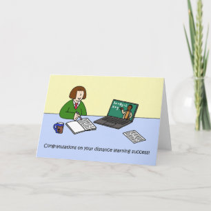 Distance Learning Success Congratulations. Card