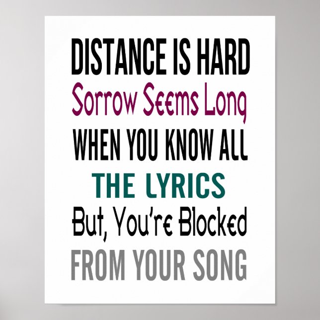 Distance Poster (Front)