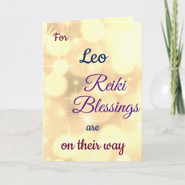 Distance Reiki Get Well greetings Card (Front)