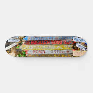 Distance sign skateboard