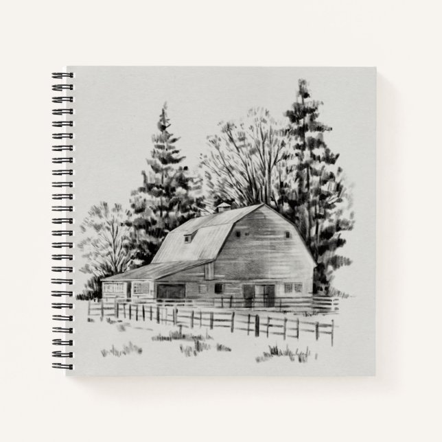 Distant Barn Sketch I Notebook (Front)