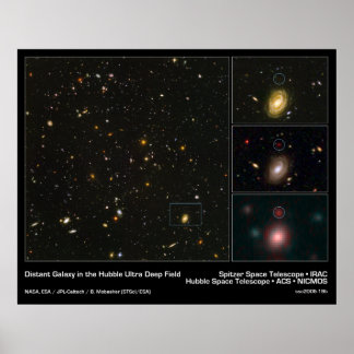 Distant Galaxy in the Hubble Ultra Deep Field Poster