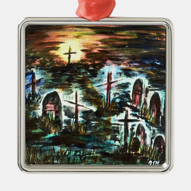 Distant Light Metal Ornament (Front)