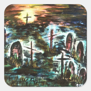 Distant Light Square Sticker