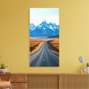 Distant Mountain Peaks Canvas Print
