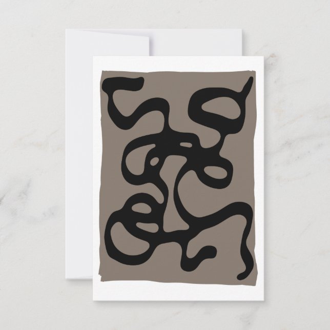 Distant Signals: Abstract Black & Grey Card (Front)