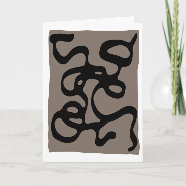 Distant Signals: Abstract Black & Grey Card (Front)