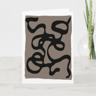 Distant Signals: Abstract Black & Grey Card