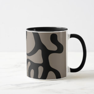 Distant Signals: Abstract Black & Grey Mug