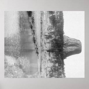 Distant View of Devil's Tower with Water in the Poster