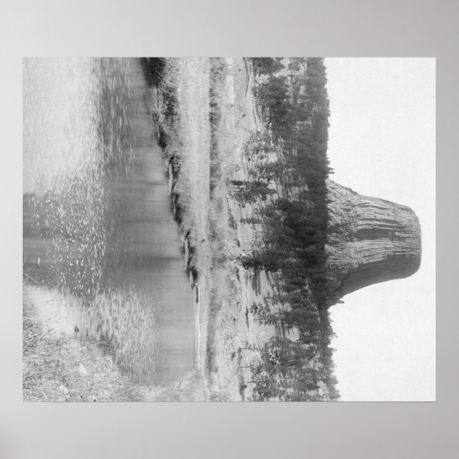 Distant View of Devil's Tower with Water in the Poster (Front)