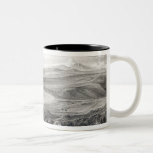 Distant View of the Aconcagua Volcano Two-Tone Coffee Mug