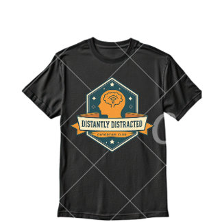 Distantly Distracted – Vintage Sarcastic Mental He T-Shirt