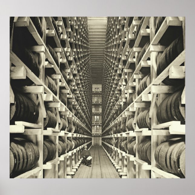 Distillery Barrel Racks 1905 Poster (Front)