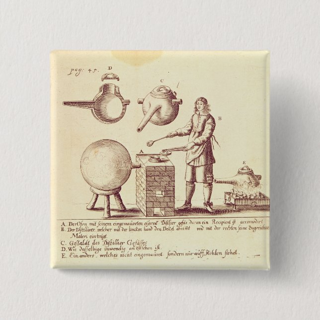 Distilling Equipment 2 Inch Square Button (Front)