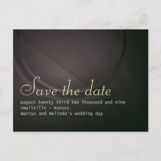 Distinction personalized Save the Date Card (Front)