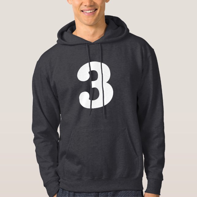 Distinctive "3" hoodie (Front)