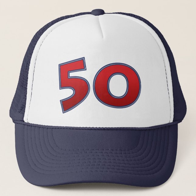 Distinctive 50th Birthday Party Trucker Hat (Front)