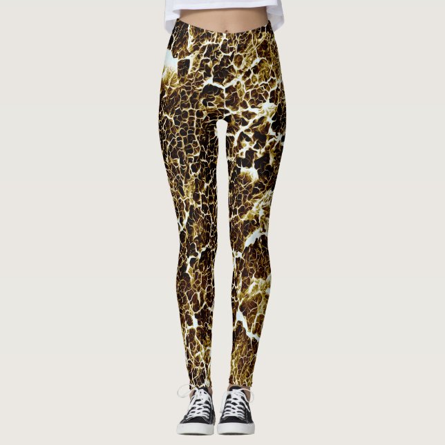 Distinctive Abstract Texture Leggings (Front)