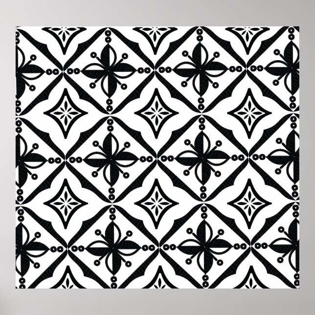 Distinctive Indonesian Batik: Vintage Motifs. Poster (Front)