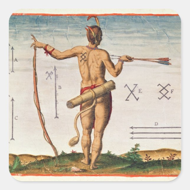 Distinctive Markings of a Warrior of Virginia Square Sticker (Front)