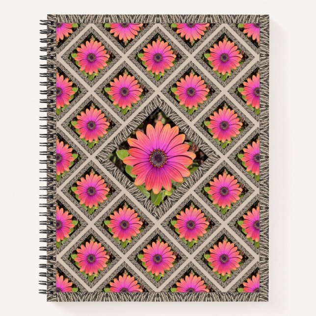 Distinctive Notebook with African Daisies (Front)