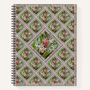 Distinctive Notebook with Pink Spider Lillies
