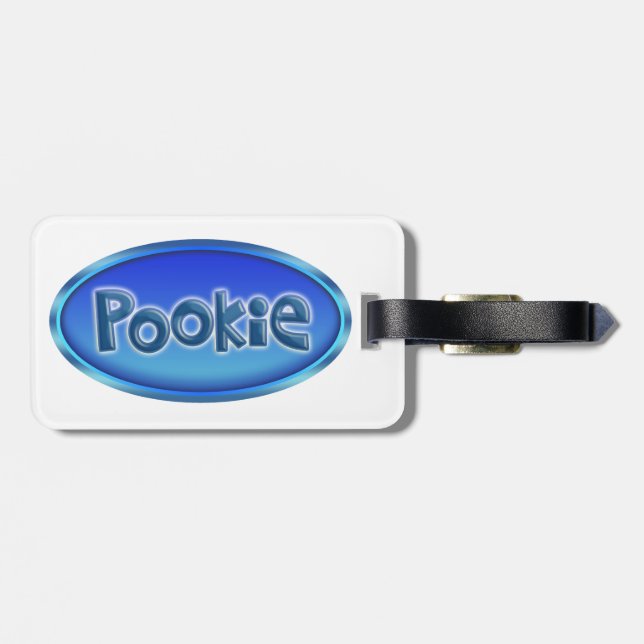 Distinctive "POOKIE" Luggage Tag (Back Horizontal)