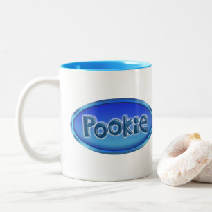 Distinctive "POOKIE" Two-Tone Coffee Mug