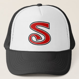 Distinctive Red Letter 'S' Trucker Hat