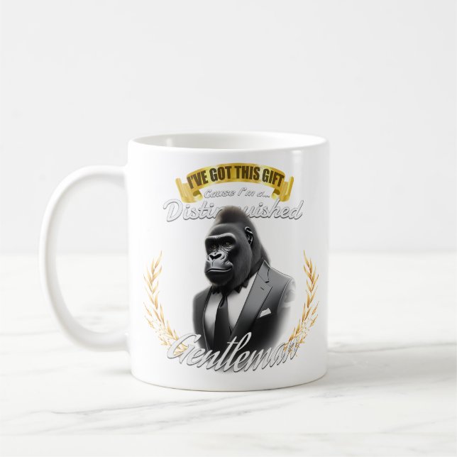 Distinguished Gentleman: Gorilla Edition Coffee Mug (Left)