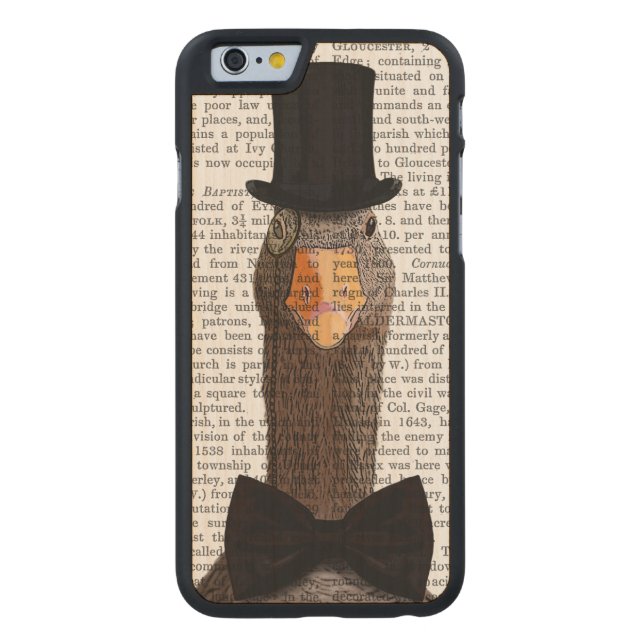 Distinguished Goose 2 Carved Wood iPhone Case (Back)