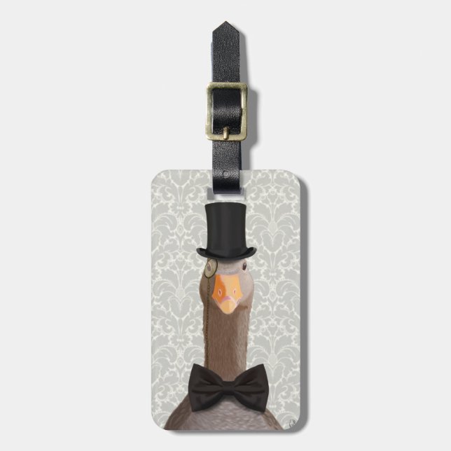 Distinguished Goose Luggage Tag (Front Vertical)