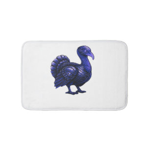Distopian Turkey Thanksgiving Design Classic T-Shi Bath Mat