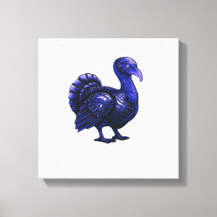 Distopian Turkey Thanksgiving Design Classic T-Shi Canvas Print