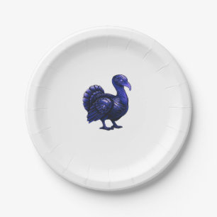 Distopian Turkey Thanksgiving Design Classic T-Shi Paper Plate