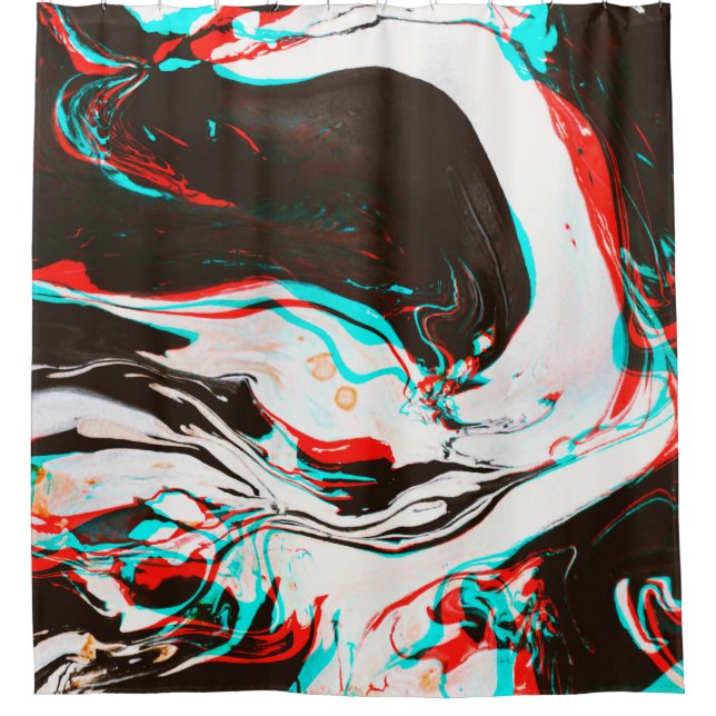 Distorted and glitched texture of marbled ink surf (Front)