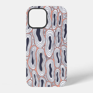 Distorted black holes abstract seamless pattern. c iPhone 12 case