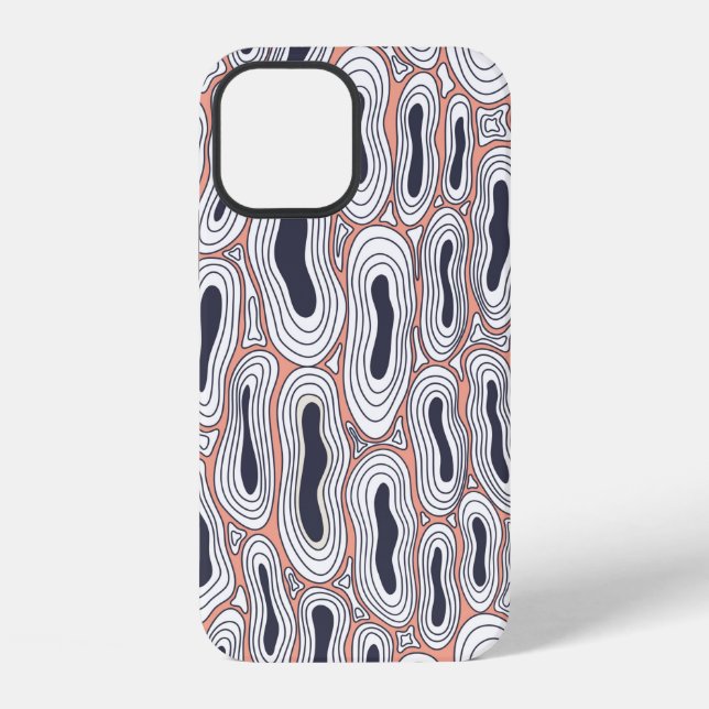 Distorted black holes abstract seamless pattern. c iPhone case (Back)