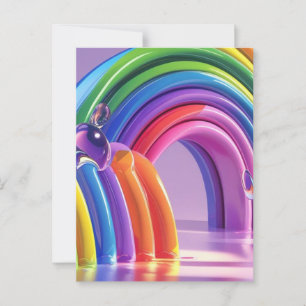 Distorted Rainbows Postcard