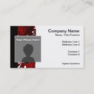 Distorted Red Graphic Business Card