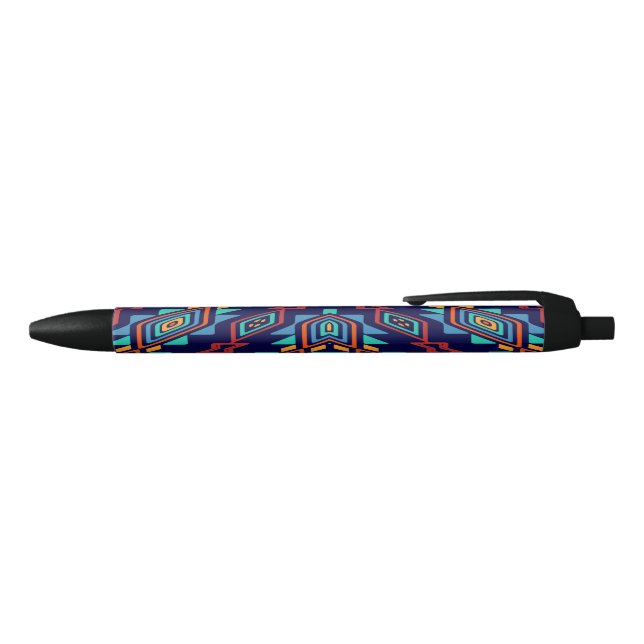 Distorted shapes abstract design black ink pen (Top)