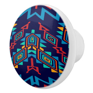 Distorted shapes abstract design ceramic knob