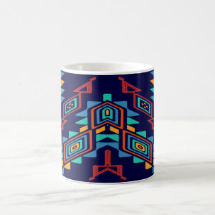 Distorted shapes abstract design coffee mug