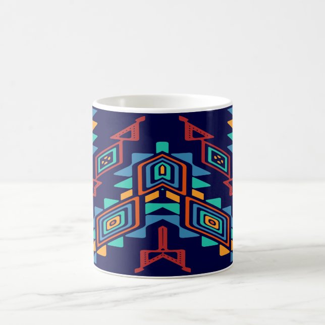 Distorted shapes abstract design coffee mug (Center)