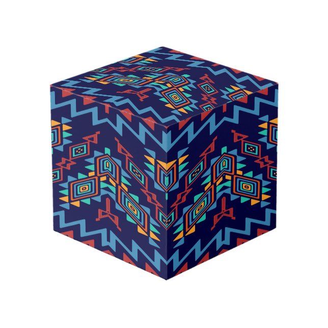 Distorted shapes abstract design cube (Front Angled)